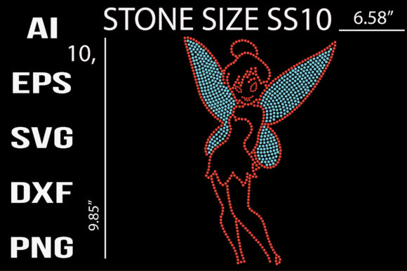 A Fairy Rhinestone Design for Craft Graphics & Print Templates