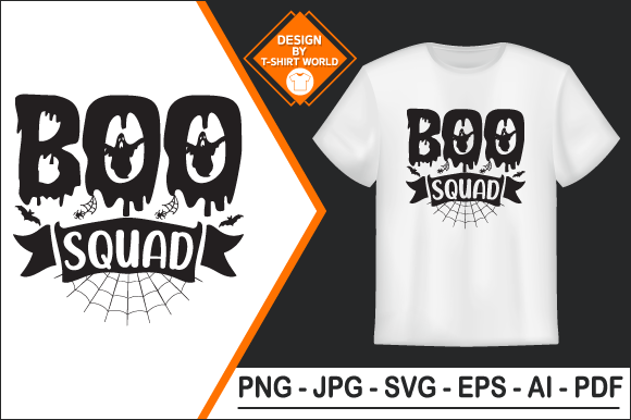 Boo Squad Halloween SVG Graphics for Print Templates